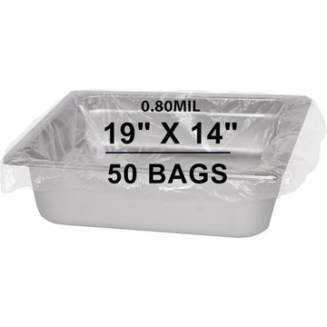 19X14 inches Poly Pan Liners 0.8 Mil Heavy Duty Sixth Pan PTL